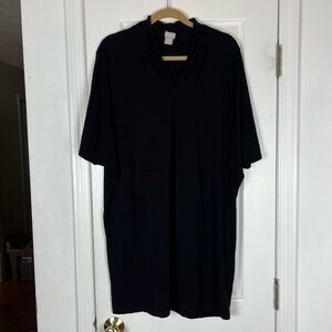 Chico’s Black Long V-Neck Tunic Dress